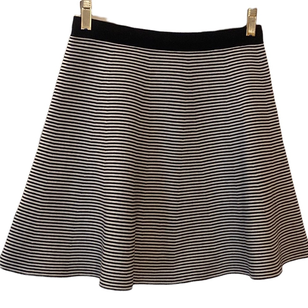 Black and white Striped mini skirt